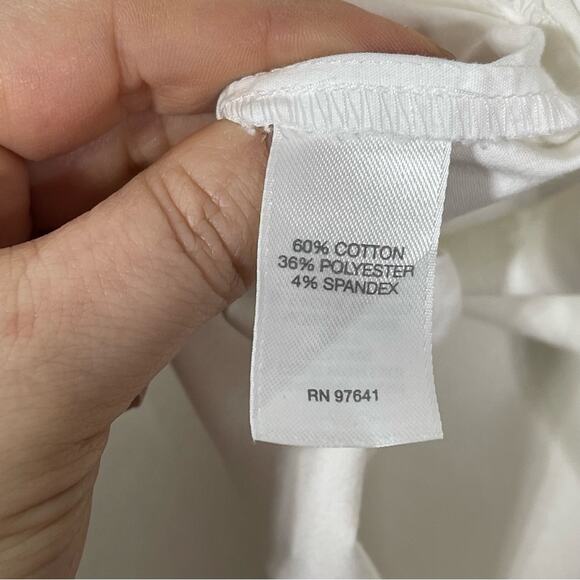 J.Jill White Shirt Collection, Native American Beading on Collar. Size Medium. - Picture 6 of 7